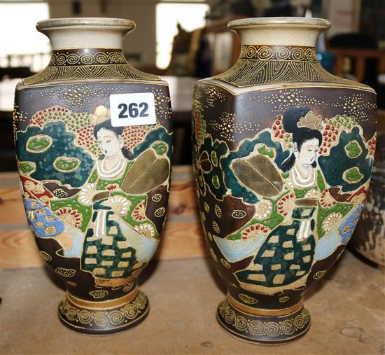 Pair Japanese vases